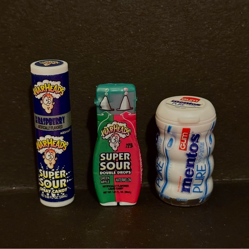 Mini Brands Mentos and Super Sour Candy Set